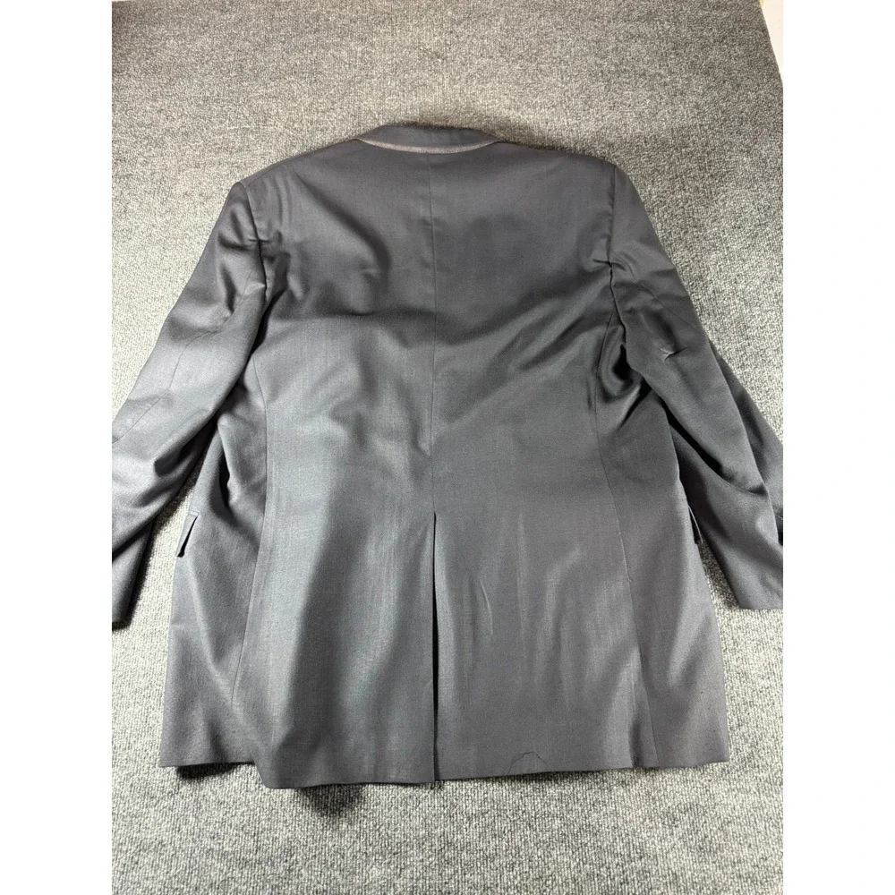 Alexander Lloyd Suit 52XL 41x32 Mens Vintage Double Breasted Gray Pleated Big